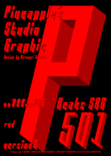 Beaks SRG red 501 font
