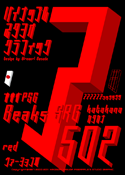 Beaks SRG red 502 katakana font