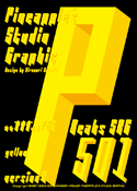 Beaks SRG yellow 501 font
