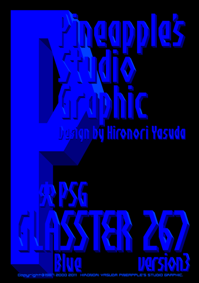 Glasster 267 Blue Font