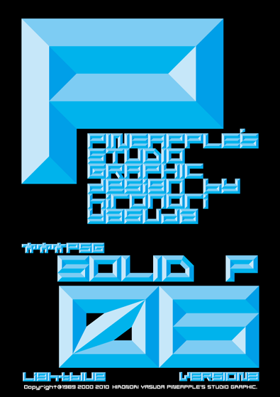 Solid P 06 Lightblue Font